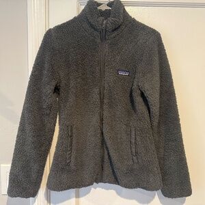 Womens PATAGONIA Gray Los Gatos Lobos Full Zip Fleece Sweater Jacket
